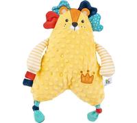 Oreiller douillet en minky pour animaux de compagnie avec Lion en peluche, jaune