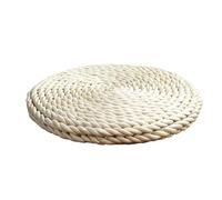 Oreiller doux de sol en paille, coussin rond tissé à la main, tapis Tatami, Yoga, cérémonie du thé, méditation Coussin rond de méditation(2 layer corn husk,40cm)