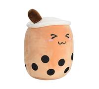 Oreiller Doux en Peluche en Flanelle en Forme de thé au Lait pour Filles, Coussin rembourré en Forme de Tasse de thé à Bulles pour Appui-tête Confortable et Cadeau Romantique pour la