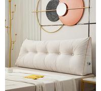Oreiller doux pour tête de lit - Oreiller triangulaire avec housse amovible - 150 x 50 x 20 cm - Coussin de soutien lombaire pour enfant adulte - Grand coussin de dossier