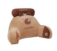 Oreiller du dossier de lecture de lit - Coup de peluche mignon Capybara, coussin de soutien matelassé confortable | Oreiller d'animaux décoratif en peluche doux pour le coucher, canapé, voiture et pép