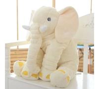 Oreiller Éléphant En Peluche Pour Bébé, Poupée Apaisante Pour Dormir, Coffret Cadeau D'anniversaire Poupée Blanc Cassé De 60 Cm (Environ 0,75 Kg)