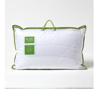 HOMESCAPES Oreiller en Coton Bio et Fibre de Bambou, Oreiller rectangulaire 50 x 75 cm