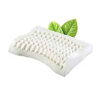 Oreiller en latex, meilleur oreiller for douleur au cou, oreiller ergonomique, masser papillon oreiller oreiller avec taie d'oreiller