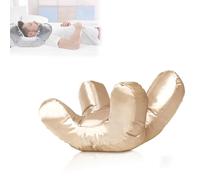 Oreiller en Mousse à mémoire de Forme, Anti-âge, Anti-Rides, avec taie d'oreiller en Soie for Dormir sur Le côté et sur Le Dos(Gold)