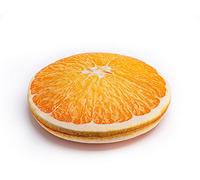 Oreiller en mousse à mémoire de forme multi-usages avec impression 3D - 45,7 cm - Coussin décoratif en flanelle microfibre super douce - Pour canapé, chaise, sol, canapé, lit - Orange