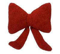 Oreiller en peluche avec nœud en ruban rouge - Adorable coussin en peluche, décoration d'intérieur douce à câliner, compagnon de lit confortable pour le sommeil, la détente et la décoration | Utilisat