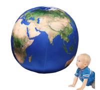 Oreiller en peluche Blue Earth Planet, Educational A Moon Shape Pillow Nalog Planet Plush Pillow, 10x10 Inch Easy to Home Decor Lent, Educative Earth Toy for Kids