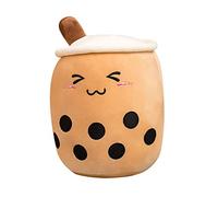 Oreiller en Peluche Bubble Tea, Bubble Tea en Peluche, Jouets Bubble Tea Cup en Peluche Oreiller en Peluche Thé Lait Alimentaire Doux Poupée Lait Tasse de thé Coussin Oreiller pour Enfants, 24CM