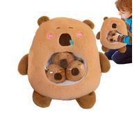 Oreiller en peluche capibara, peluche capibara - Peluche Capybara Peluche Snack Bag Oreiller en peluche - Peluche Capybara en peluche Capybara brun Capybara peluche poupée mignon âme