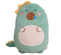 Oreiller en peluche Capybara, animaux en peluche mignons, oreiller en peluche Squishy Plushie Hugging Pillow, jouets en peluche cochon d'Inde super doux, cadeaux pour les enfants(Capybara dinosaure)