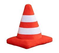 Oreiller en peluche de barrage routier, jouet en peluche de cônes de circulation amusants 3D, mini jouet de route créatif, simulation de cône de construction, signe de jeu, coussin de roue pour cadeau