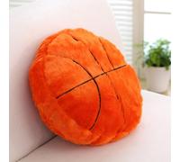 Oreiller en peluche de basket-ball, moelleux et durable, rempli de football, oreiller de sport de 35,6 cm, doux et durable, rond