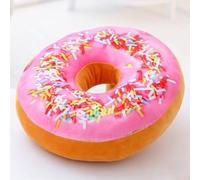 Oreiller en Peluche en Forme de Donut - 40 x 40 cm - Coussin Rond en polypropylène | pilow de Dessert pour et Adultes | Oreiller en Forme de Donut en Peluche - Cadeau décoratif pour