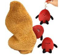 Oreiller en peluche en forme de noix - Décoration rembourrée pour adultes et | Compagnon apaisant en coton avec un confort doux, confortable, relaxant, confortable et texturé, parfait pour la