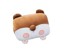Oreiller en peluche main Joli coussin créatif en peluche de 35 cm avec chauffe-mains, forme corgi, cochon, chat ou d'ours, for enfants(Color 4)