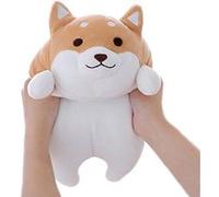 Oreiller en peluche pour chien Shiba Inu, cadeaux de jouets pour poupée mignonne Corgi Akita en peluche pour cadeaux de Saint Valentin, Noël, chaise de canapé, oeil rond, brun, 15 G