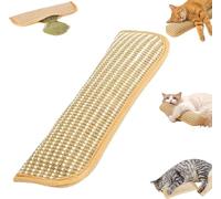 Oreiller en Sisal Naturel avec Herbe à Chat, Coussin en Sisal Naturel avec Noyau Infusé D'herbe à Chat, Jouet à Mâcher pour Nettoyer les Dents pour Chats D'intérieur, Soulagement du Stress (S)