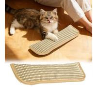 Oreiller en sisal naturel et corde à mâcher pour chats d'intérieur, oreiller dentaire à herbe à chat, jouet apaisant pour chatons et chats adultes, utilisation double face (marron, L)