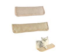 Oreiller en sisal naturel pour chat, coussin durable avec texture en sisal agréable à mâcher, jouet interactif pour chat d'intérieur, dentition, griffage et soulagement du stress (taille M + L)