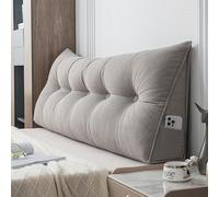 Oreiller en velours de maïs pour tête de lit King Size, Queen et double, coussin de dossier pour lit, canapé, lecture, coussin de tête de lit cale, dos triangulaire, soutien lombaire (taille : 100 x