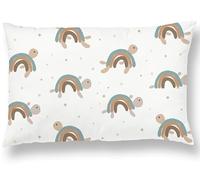 Oreiller Enfant avec Taie 33X45 Cm en Coton Oeko-tex - Coussin Bebe pour Siestes Ecole Maternelle Et Voyages - Lavable en Machine - Oreiller Enfant 1-3 Ans - Coussin Lecture Enfant Chambre Fille