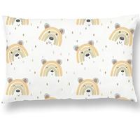 Oreiller Enfant avec Taie 40x60 Cm en Coton Oeko-tex - Coussin Bebe pour Siestes Ecole Maternelle Et Voyages - Lavable en Machine - Oreiller Enfant 3 Ans Et Plus- Coussin Lecture Enfant Chambre Fille