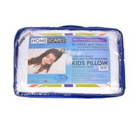 HOMESCAPES Oreiller Enfant hypoallergénique en Microfibre, Oreiller rectangulaire Plat 40 x 60 cm