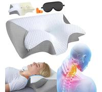 Oreiller Ergo Apnée Du Sommeil, Oreiller Ergonomique Cervical Mémoire De Forme, Oreillers Anti Ronflement Et Apnée Positionnelle, Cousin Ergonomique Nuit Pour Dormeurs Côté, Dos, Ventre (Gris)