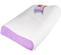 Oreiller ergonomique 62 x 35 cm en TPE contre les douleurs cervicales pour les personnes qui dorment sur le côté ou sur le dos