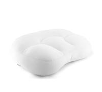 Oreiller Ergonomique Anti-Rides Nuage - Microbilles en Mousse - Respirant - Lavable en Machine - 46,5 x 28,5 x 12,5 cm - Blanc