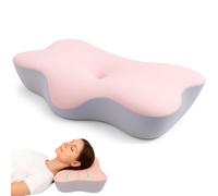 Oreiller ergonomique cervical médical, coussin à mémoire de forme thérapeutique, OFFERT : ebook + patch anti-douleurs cervicales, redresseur cervical douloureux, coussin orthopédique 61*43*12/9.5cm