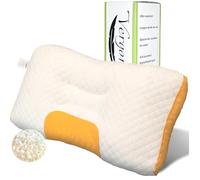 Oreiller ergonomique cervical mémoire de forme pour cervicales douloureuses et anti ronflement | Neck Pillow coussin 40x70 Anti acarien protège la nuque dormeur latéral, sur le dos | garantie 2 ans