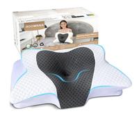 Oreiller Ergonomique Cervical, Mémoire Forme, 61,7x37x13/13,6cm, Gris