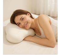 Oreiller Ergonomique Confort Nuage- Inphysio- Soutien Dos & Côté- Alignement naturel- Mémoire de Forme 50 kg/m³- Sac de Voyage