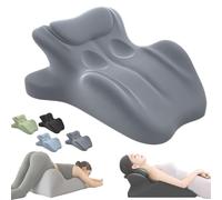 Oreiller ergonomique en mousse à mémoire de forme pour les couples et les personnes dormant sur le dos - Angle de soutien de 27° pour une posture optimale - Coussin de lit multifonction pour s'asseoir
