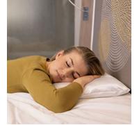 Oreiller ergonomique - INPHYSIO - Extra Plat - Taille S - 50 x 30 x 5,5 cm - Taie d'oreiller en Satin Extra