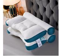 Oreiller ergonomique - OKZ - Anti-ronflement - Apnée du sommeil - 40x60 cm - 1 pièce - Bleu - Mousse à mémoire