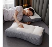 Oreiller ergonomique - OMABETA - Cervical - Fiber de soja - Lavable - 40x60 cm, 45x65 cm