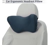 Oreiller Ergonomique Pour Appui-Tête De Voiture Confortable Coussin De Soutien Pour Le Cou Polyester Mousse À Mémoire Largeur Ajustable Bleu 1 Pièce Pour Conduire Voyager