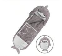Oreiller et Gigoteuse : Requin Gris, peluche qui s'ouvre en gigoteuse, personnage de jeu doux et de sieste, adapté aux enfants de plus de 3 ans 160*60cm "Accompagnez vos amis à tout moment et en tout 