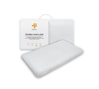 Oreiller Extra Plat - INPHYSIO - 58x38x7 cm - Mousse à Mémoire de Forme - Ergonomique - Antiacarien