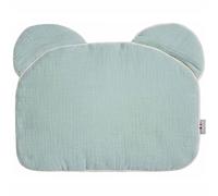 Sevira Kids - Oreiller bébé Plat Ourson en Gaze de Coton, Jeanne Made in France