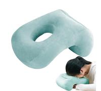 Oreiller face vers le bas pour dormir, coussin de sieste incurvé, coussin de sieste confortable au travail avec creux central, coussin confortable pour soutenir la tête pour l'école et la maison