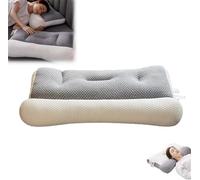 Oreiller for l'apnée du Sommeil et Les douleurs cervicales, en Mousse à mémoire de Forme Ergonomique for Dormir sur Le côté ou sur Le Dos, Soutien Cervical Profond, soulagement des épaules