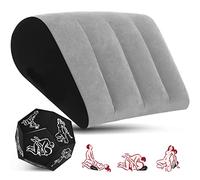 Oreiller Gonflable Coussin Sexuel De Position Pillow Dés Kit-Coussin Triangulaire Coussin Pour Le Dos Dossier De Lit Coussin Jambe Oreiller Camping-Jouet Sexuelle Adulte Couple Cale Matelas (Gris)