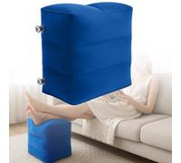 Oreiller gonflable de repos de pied, coussin d'élévation de jambe réglable en hauteur pour le voyage en avion, la voiture, le bureau et l'utilisation domestique, 1 PC