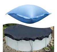 Oreiller gonflable pour piscine hors sol empêche l'eau de pluie et l'accumulation de feuilles sur les couvertures, fabriqué en PVC élastique et équipé d'une corde pour une fixation sûre (120 x 120 cm