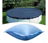 Oreiller gonflable pour piscines hors sol conçu pour réduire l'eau de pluie et l'accumulation de feuilles sur les couvertures de piscine, avec PVC épais et corde pour plus de stabilité (120 x 120 cm