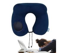 Oreiller Gonflable pour Voyage en Avion, Coussin de Sommeil à Gonflage Rapide pour Déplacements, Appui-Tête Portable pour Adultes Lors de Vols Longs Repos et Sieste